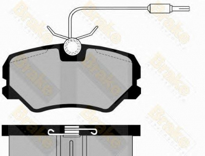 BRAKE ENGINEERING pa493 -  Комплект тормозных колодок, дисковый тормоз